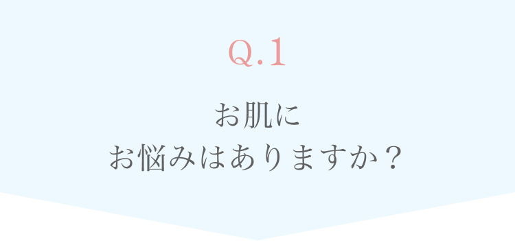 Q.1 お肌にお悩みはありますか？